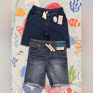 Old Navy Kids Denim Shorts in Dark and Medium Blue